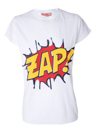 Cartoon Slogan Zap Womens T Shirt