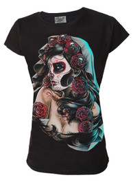 Day Of The Dead Rose Womens T Shirt