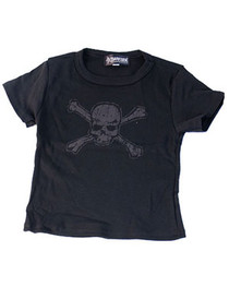 Distressed Skull Baby T Shirt