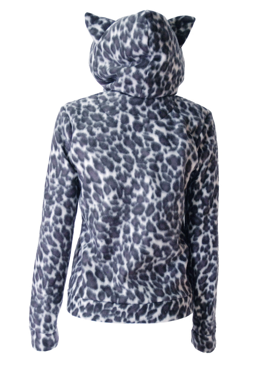 Leopard clearance fur hoodie