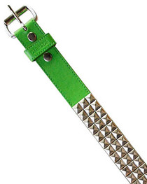Green with Silver Pyramid Belt