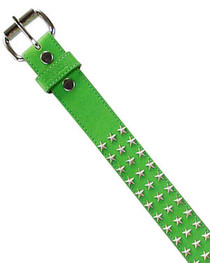 Green with Silver Star Studs Belt
