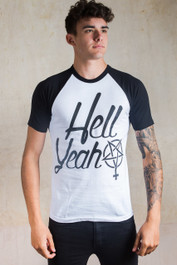Hell Yeah Mens Baseball T-Shirt