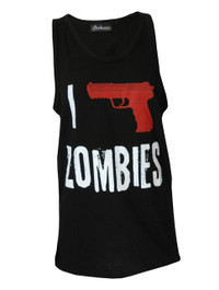 I Shoot Zombies Black Vest