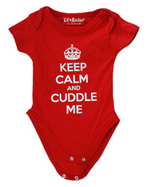 Keep Calm and Cuddle Me Red Baby Grow