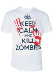 Keep Calm And Kill Zombies White T-Shirt