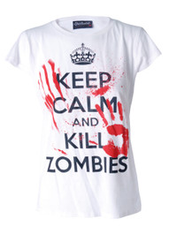 Keep Calm Kill Zombies Womens T Shirt