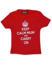 Keep Calm Mum And Carry On Kids T Shirt