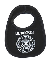 Lil Rocker Black Bib