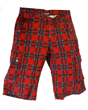 tartan mens shorts