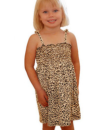 Natural Leopard Girls Dress