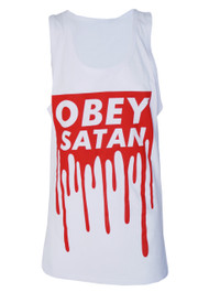Obey Satan White Vest