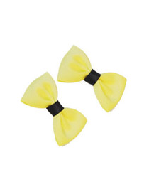 Pair Of Yellow Hairbows