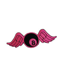 Pink Bowling Ball Wings Patch