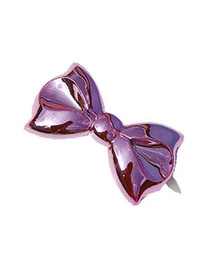 Pink Metalic Bow Hair Clips