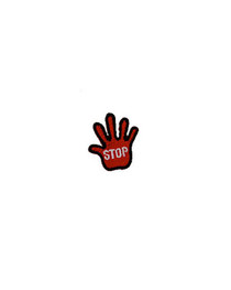 Small Red Stop Hand Patch