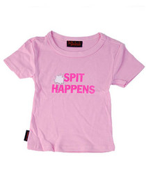 Spit Happens Pink Kids T-Shirt