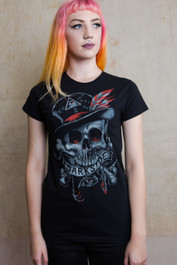Voodoo Skull  Womens T Shirt