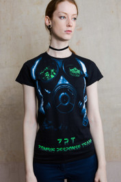 Zombie Face Mask Womens T Shirt