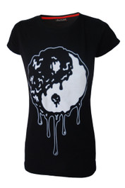 Zombie Yin Yang Womens T Shirt