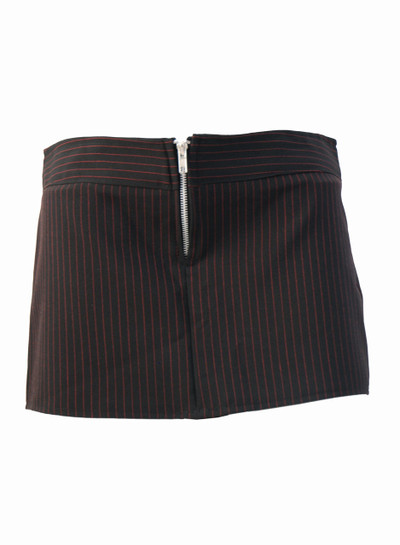 Black With Red Pinstripe Mini Skirt