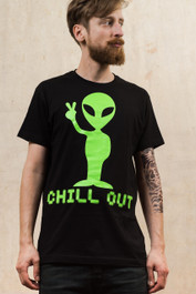 Alien Chill Out Mens T Shirt