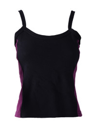 Black Vest With Purple Side Panels
