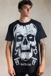Skull Mens Longline T Shirt