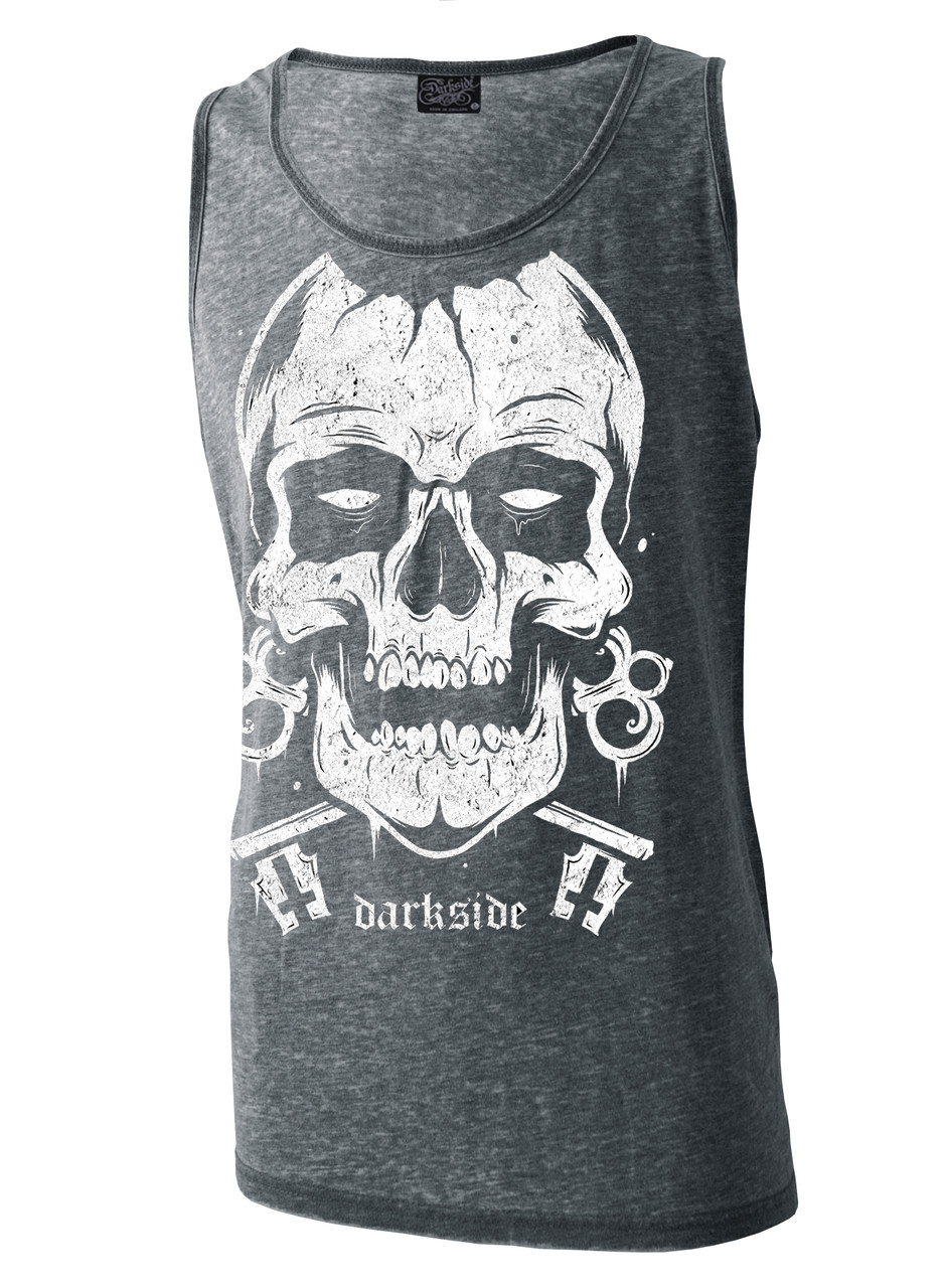 womens skull vest top