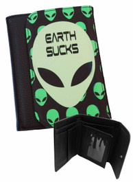 Alien Earth Sucks Mens Wallet