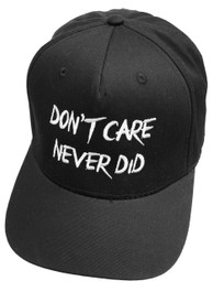 Dont Care Never Did Black Snapback Cap