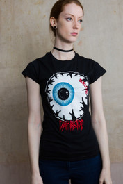 Eyeball Womens Embroidered T Shirt