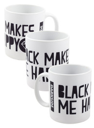 Black Makes Me Happy Mug