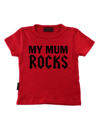 Red My Mum Rocks Kids T-Shirt