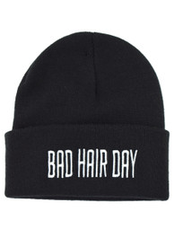 Bad Hair Day Embroidered Beanie Hat