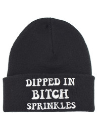Dipped In Bitch Sprinkles Embroidered Beanie Hat