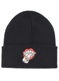 Happy Pill Tongue Embroidered Beanie Hat