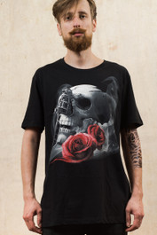 Tattoo Gun Skull Mens T Shirt