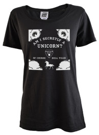 Am I Secretly A Unicorn Womens Scoop Neck T Shirt