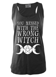 You Messed With The Wrong Witch Black Slub Vest