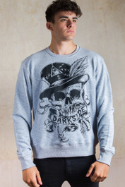 Voodoo Skull Grey Sweatshirt