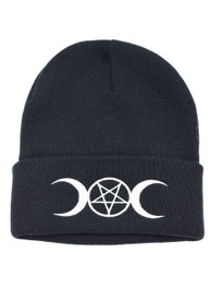 Pentagram Moon Beanie Hat