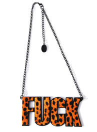 Leopard Fur F ck Necklace