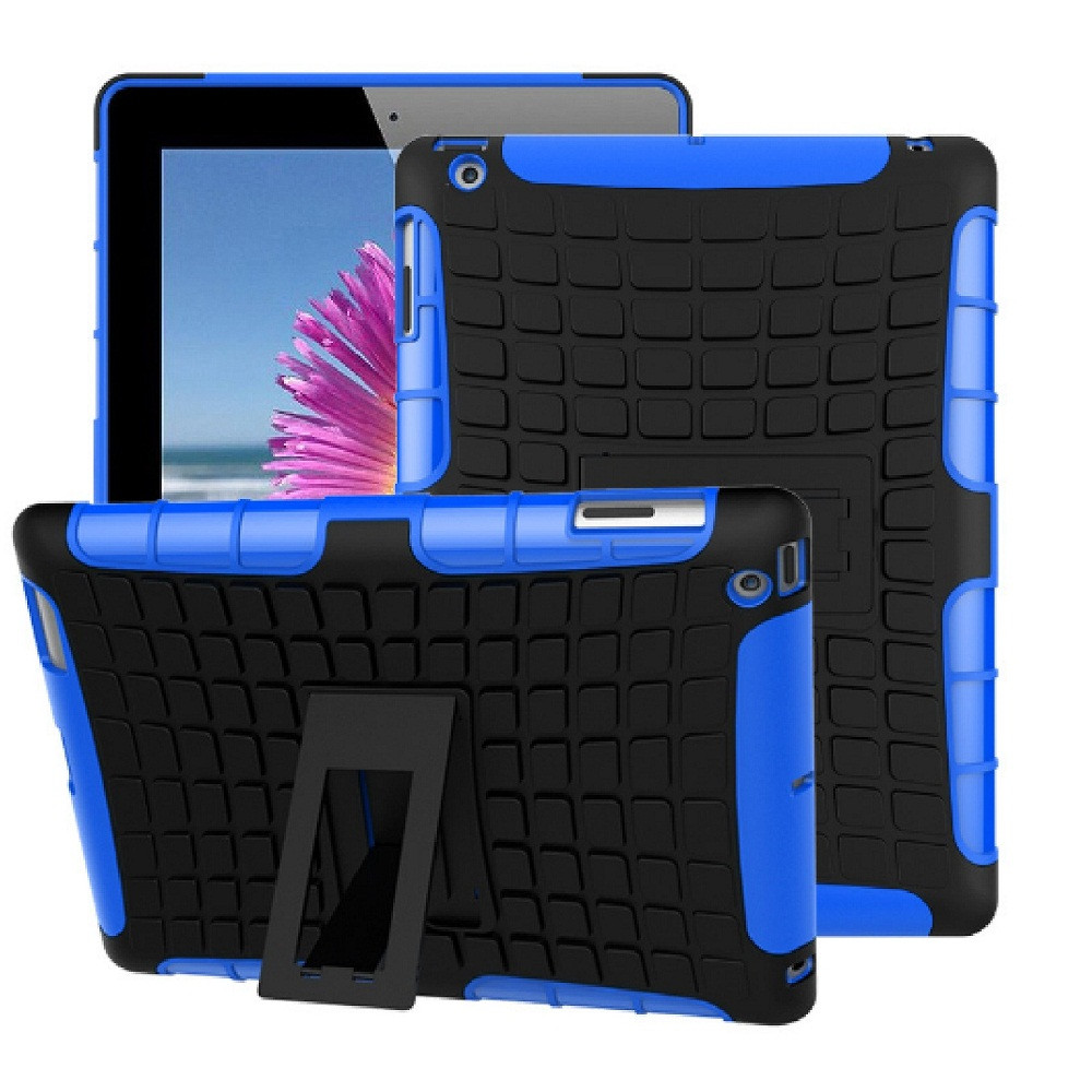 Blue Heavy Duty Rugged Kickstand Case for Apple iPad 2017 - New Case