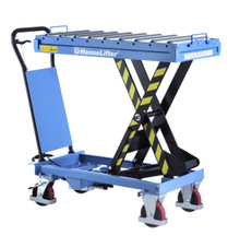 Scissor Lift Table with Roller Top