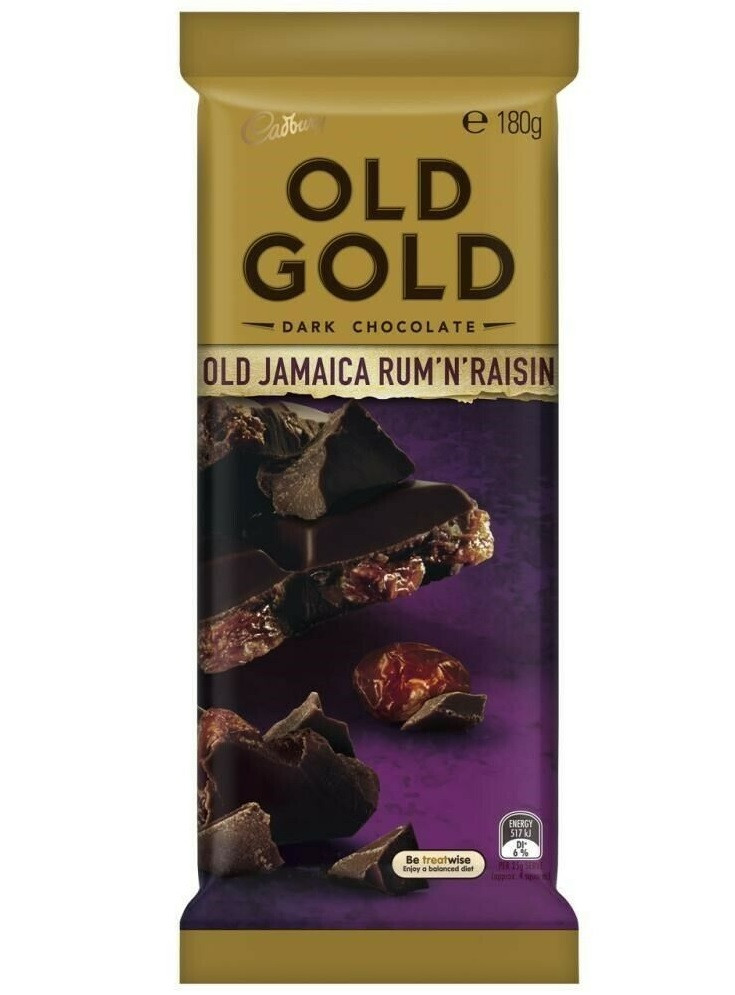 Cadbury Old Gold Jamacian Rum 'n' Raisin 180g Confectionery World