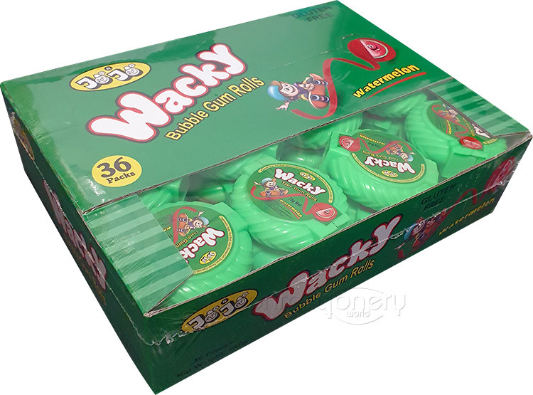 Wacky Bubble Gum Rolls Watermelon Confectionery World