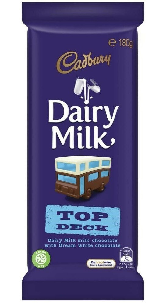 Cadbury Top Deck Chocolate 180g | Confectionery World