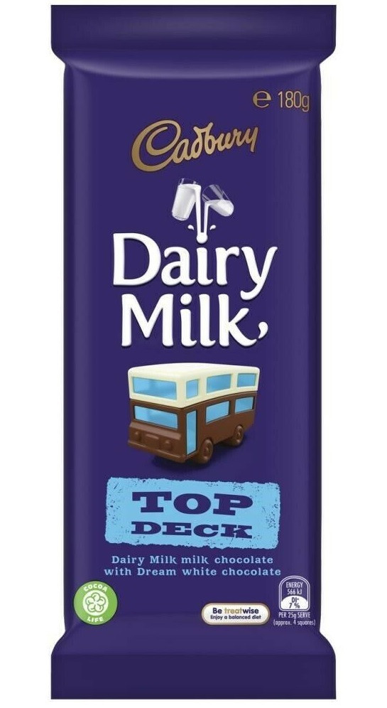Cadbury Top Deck Chocolate 180g Confectionery World