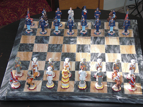 John Lubinski American Civil War chess set